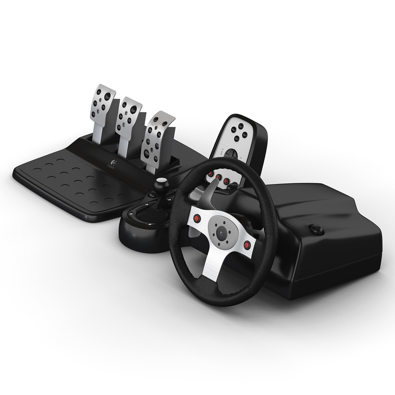 3d logitech g25 racing wheel