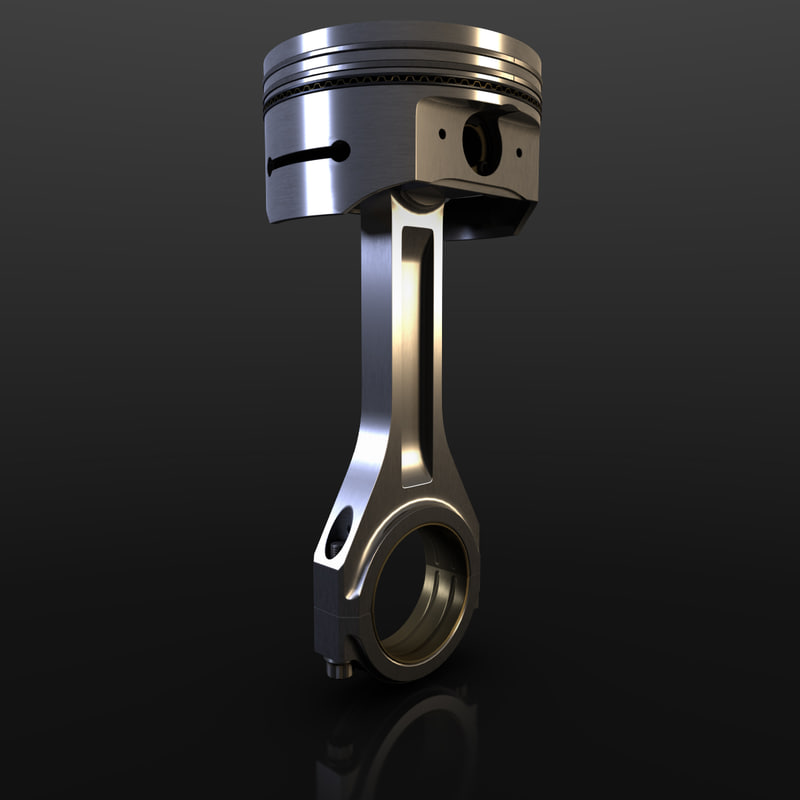 3d model of piston assembly