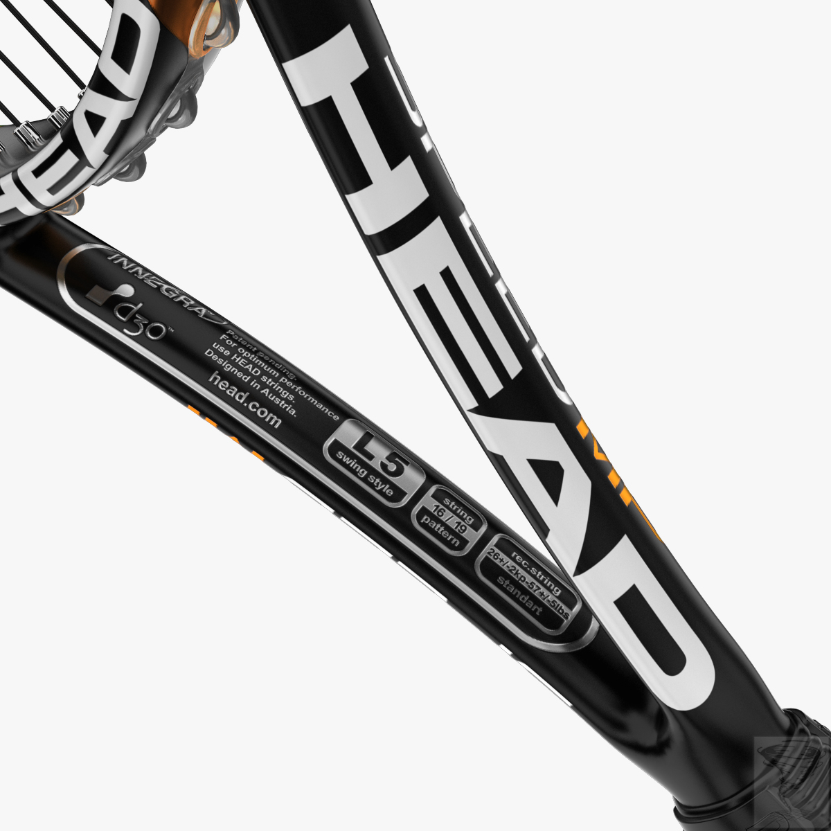 tennis racket head speed 3d model