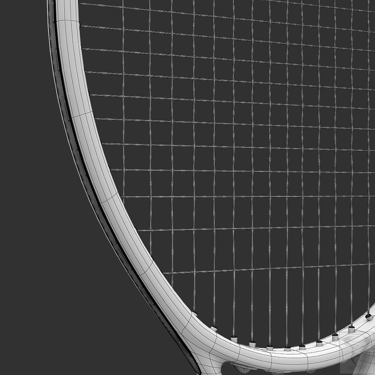 tennis racket head speed 3d model