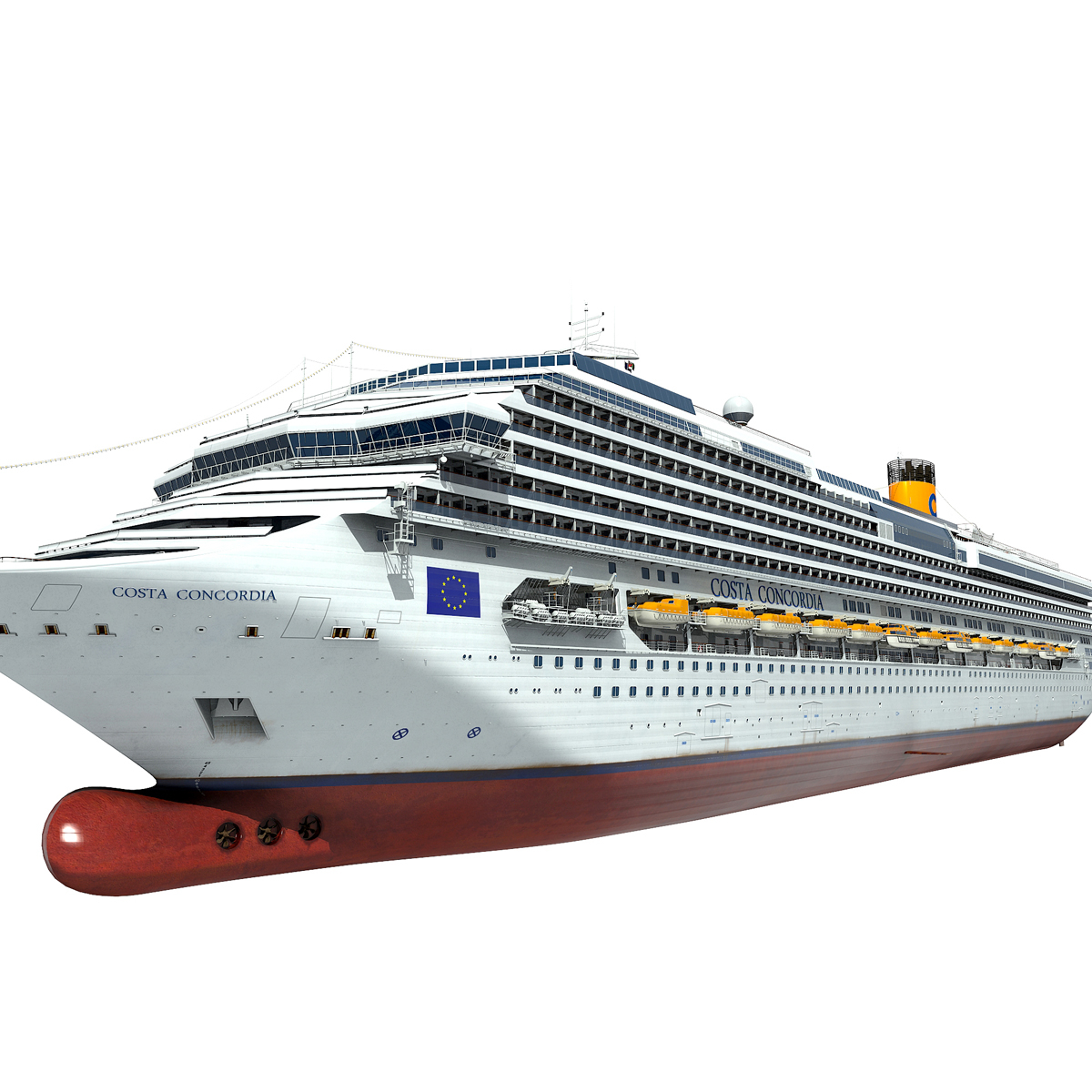 costa concordia cruise ship c4d
