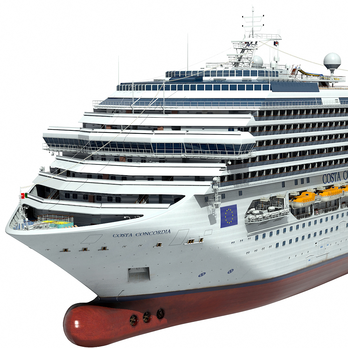 costa concordia游轮3d模型