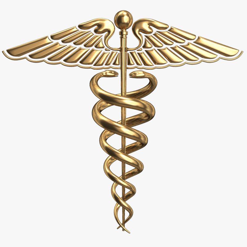 3d caduceus medical model