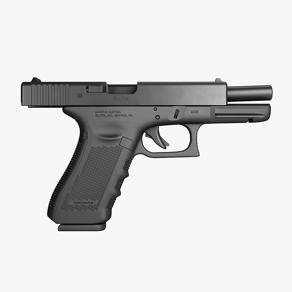 3ds max glock 17 9mm pistol