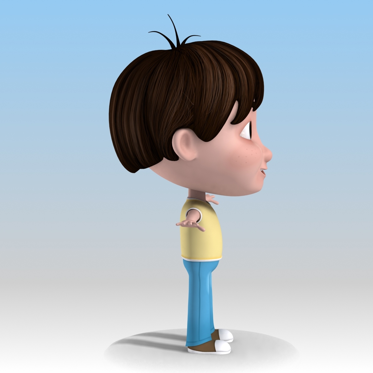 卡通小孩04好男孩3d模型