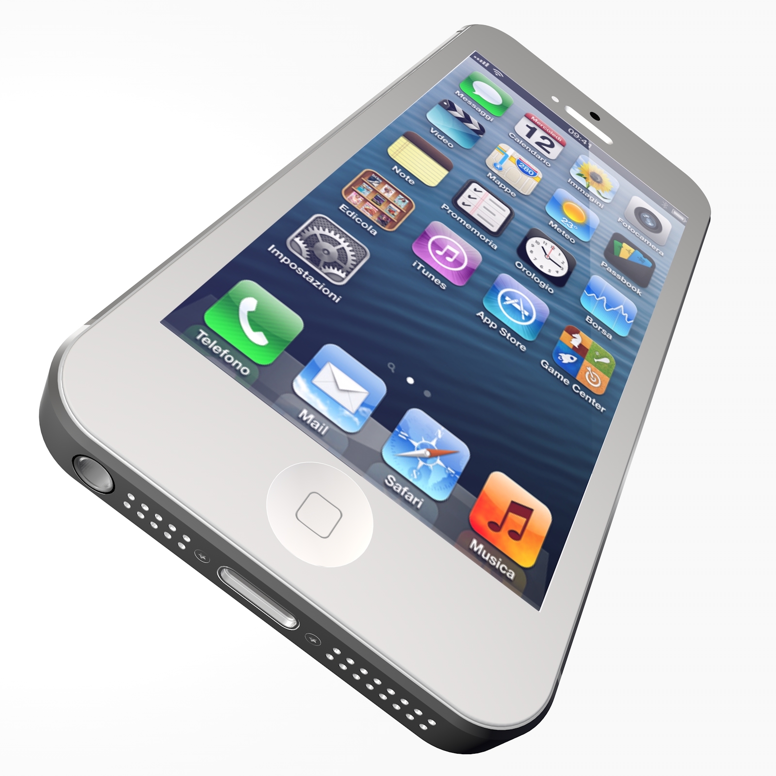 iphone 5白色3d模型