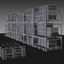 warehouse rack set 3d model