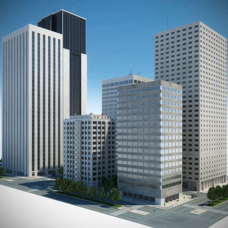  3d  city cityscape blocks  model 