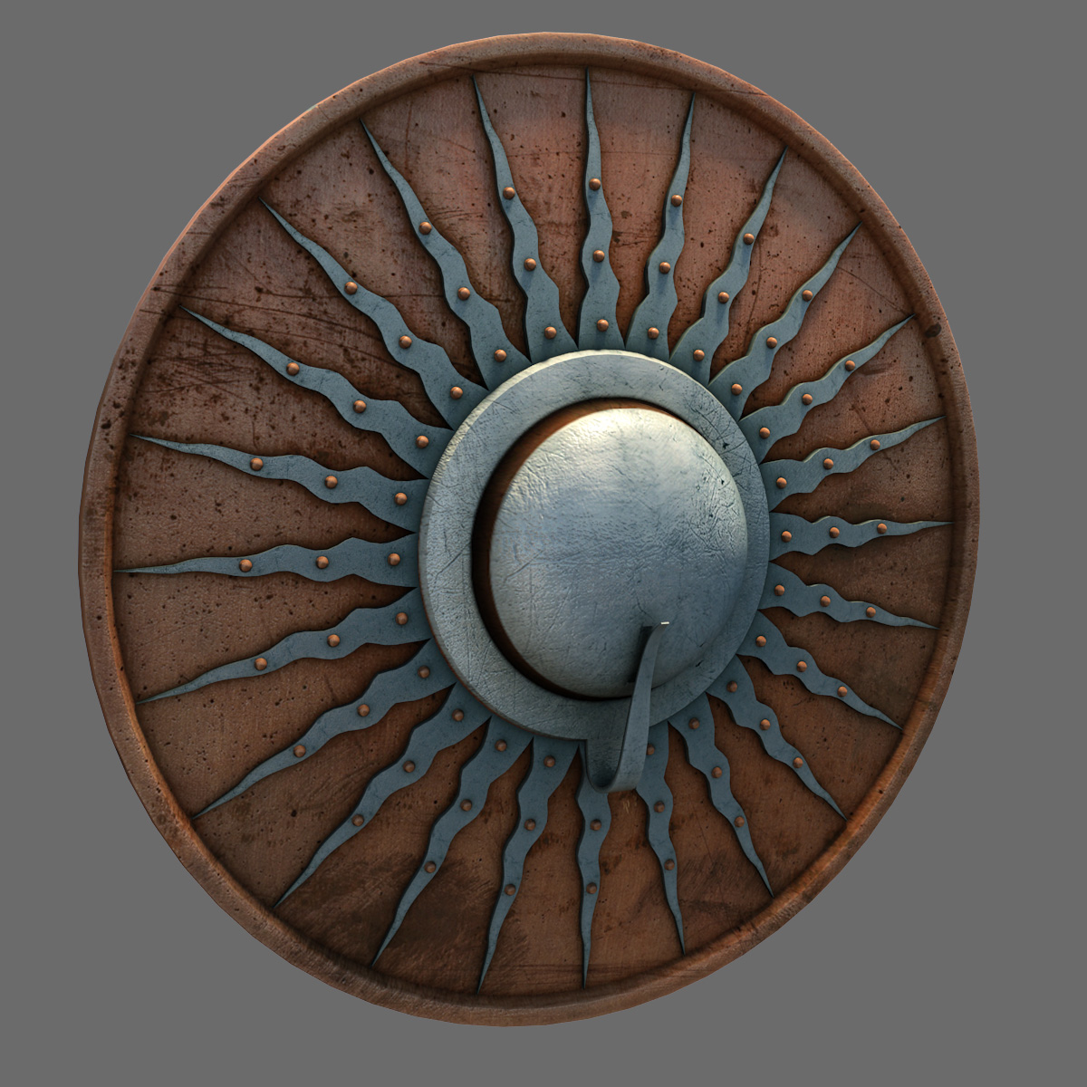 3ds max medieval buckler shield