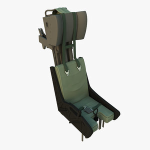 3d model of fighter aircraft ejection seat