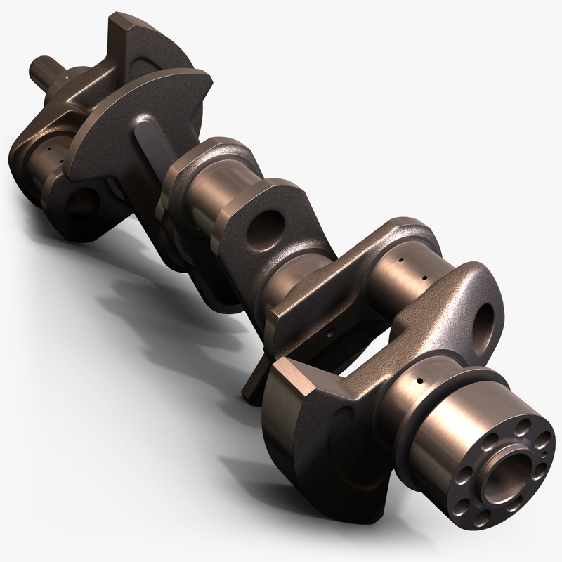 3d model of crankshaft engine