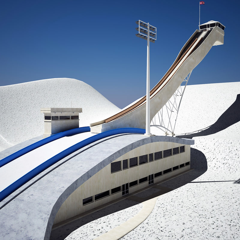 Jump 3d Model inside Ski Jump X Ray View