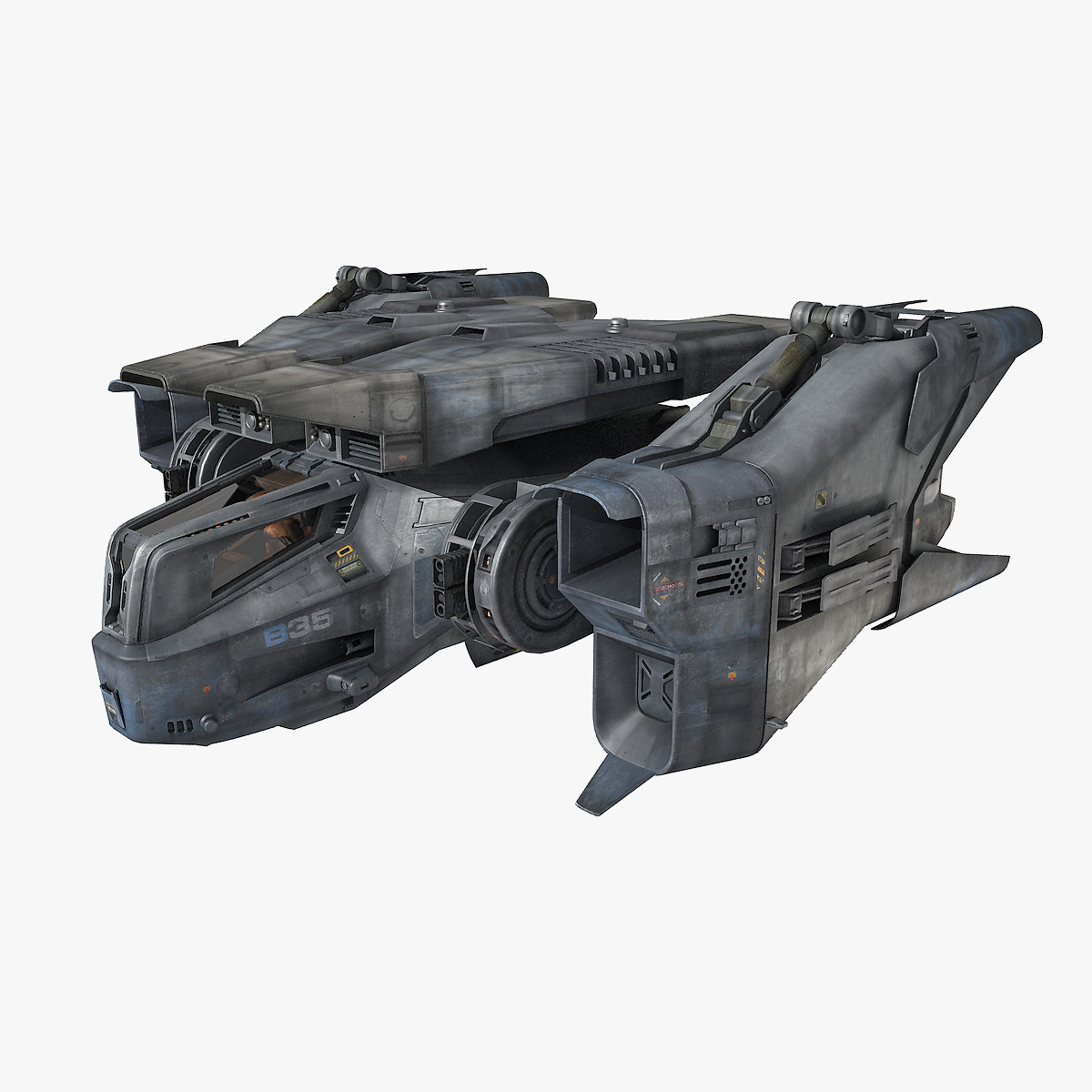 3d model scifi fighter