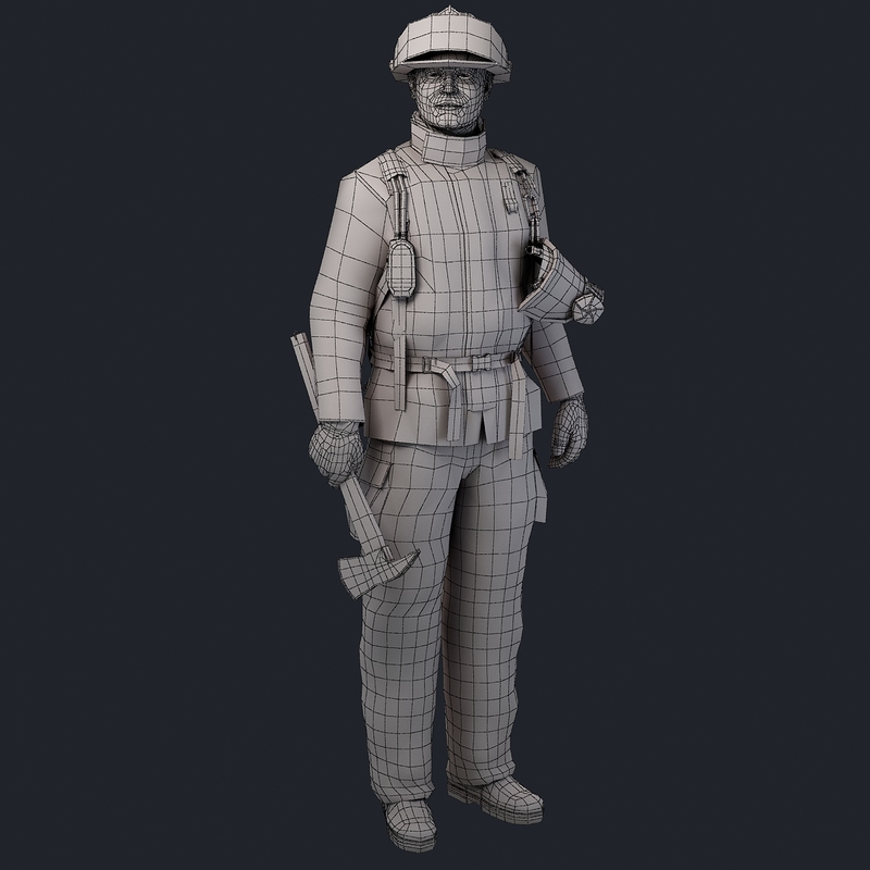 firefighter character rigging 3d max