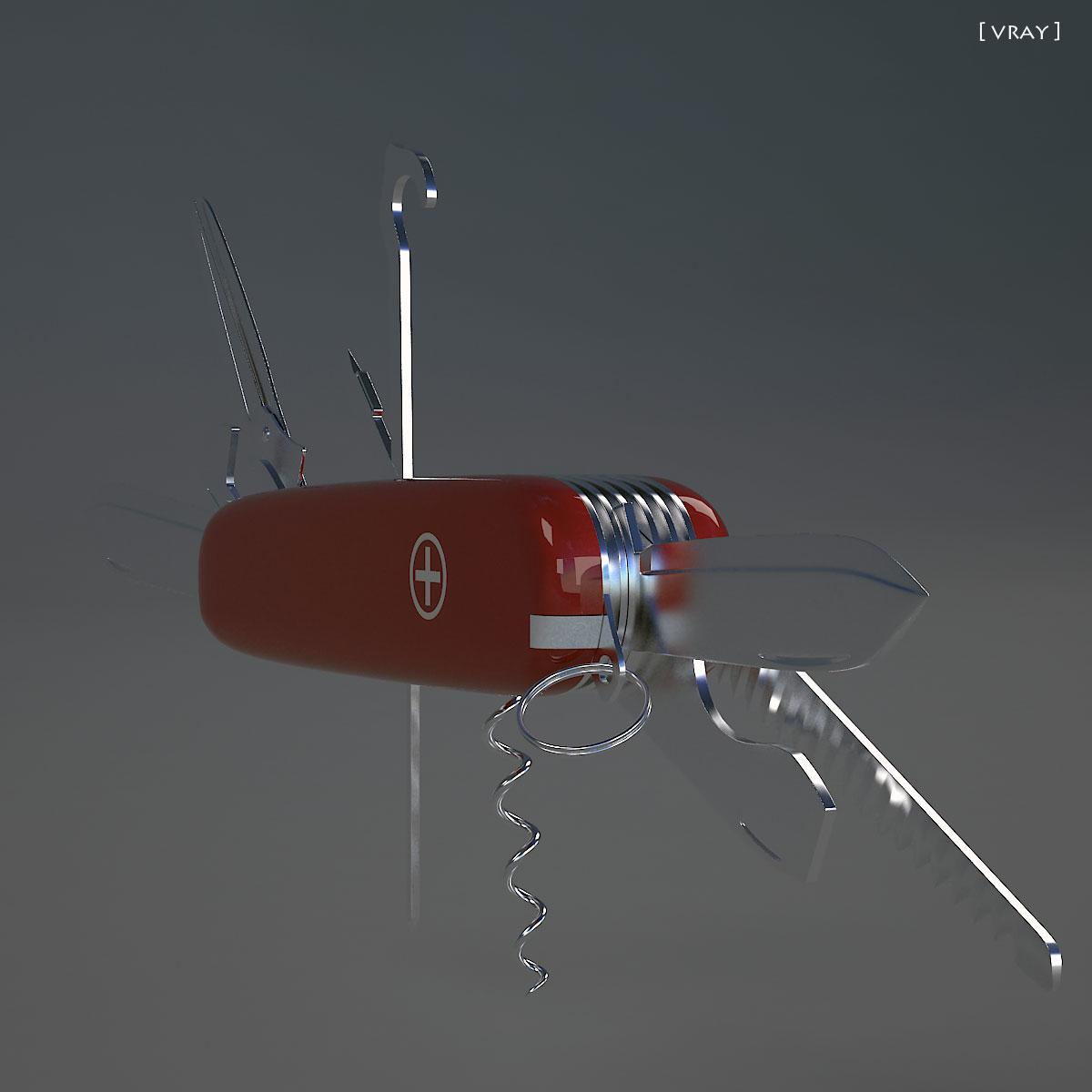 3d swiss army knife model