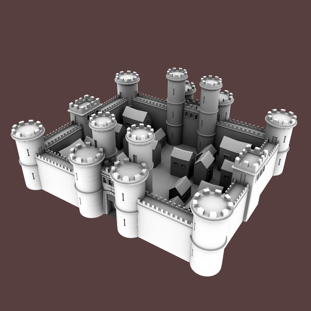 中世纪城堡3d模型