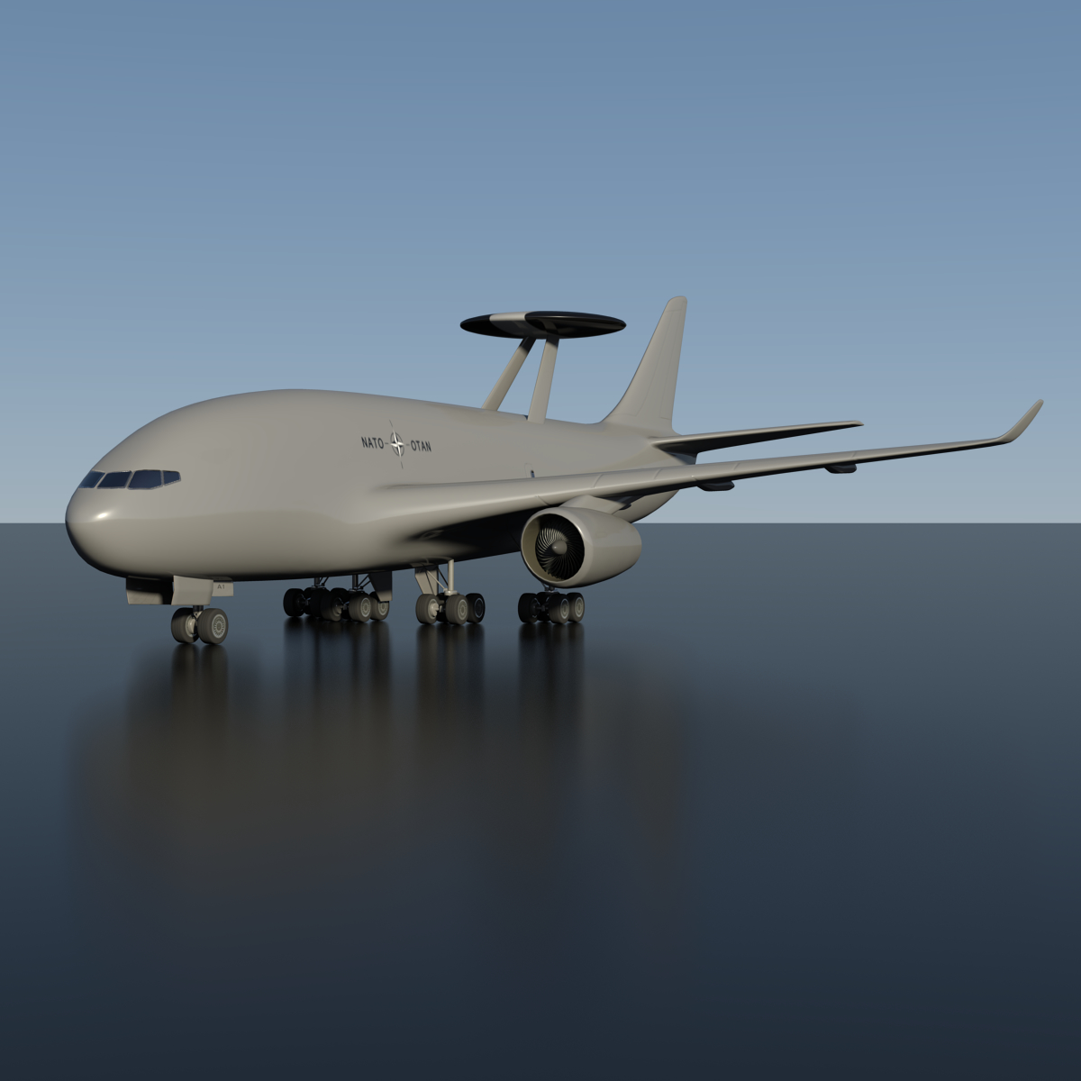 3d model airborne awacs