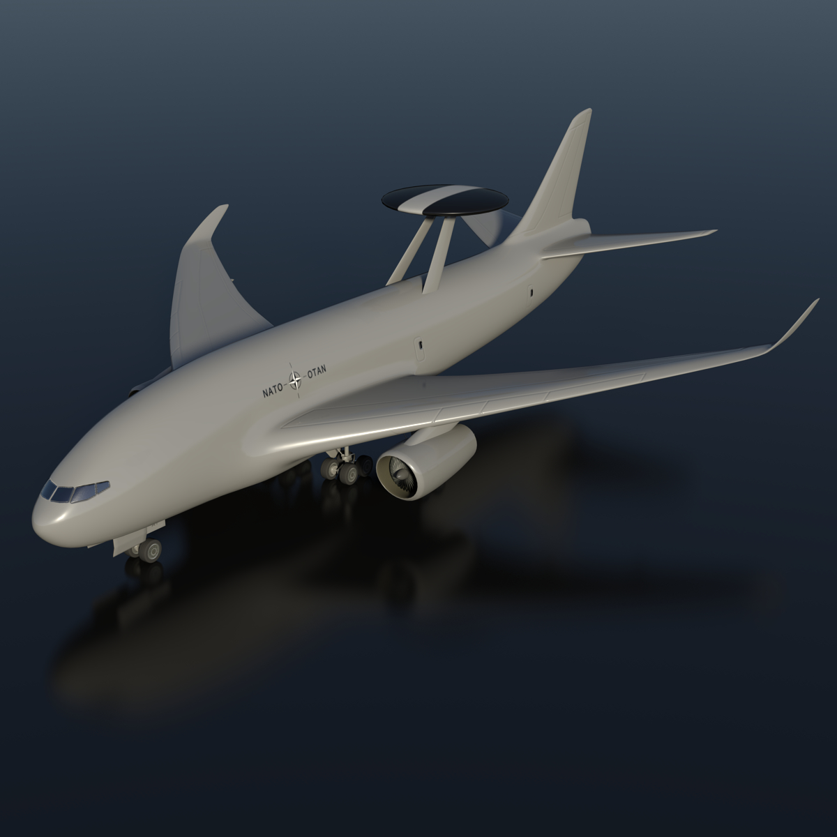 3d model airborne awacs