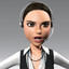 3d cartoon character young woman model