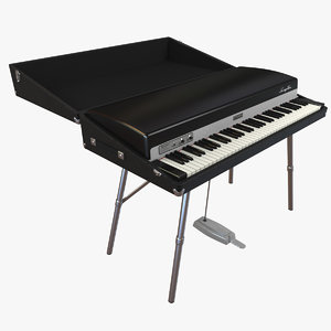 fender rhodes 73 piano 3d model