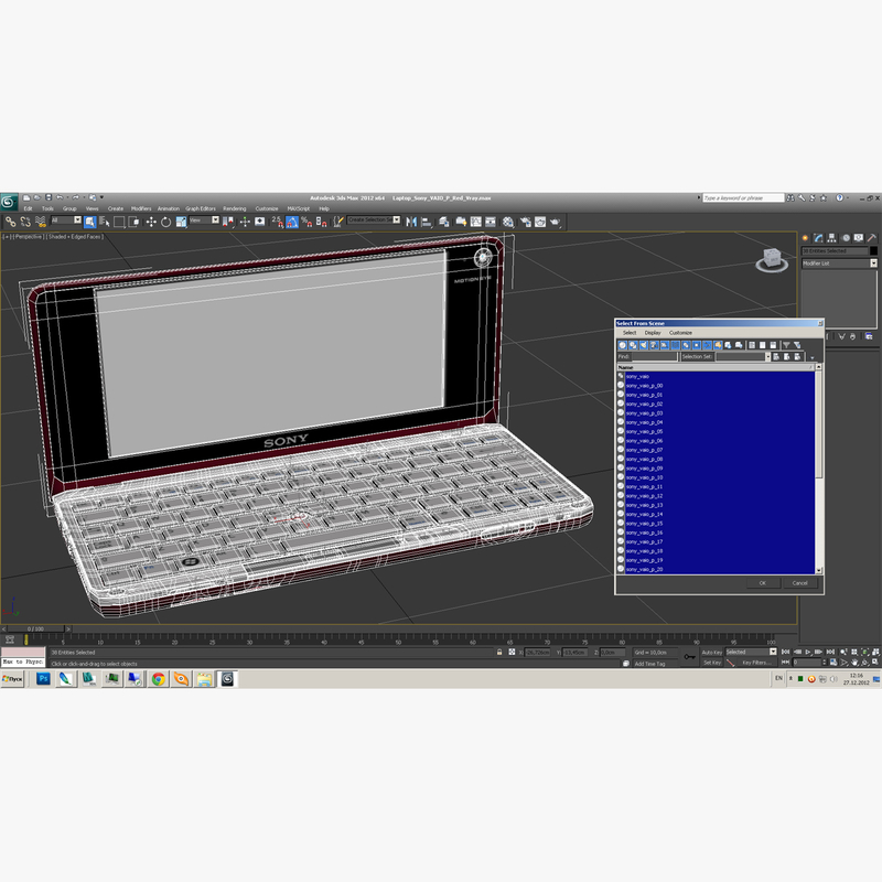 3d red sony vaio p model