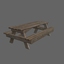 3d model park picnic table