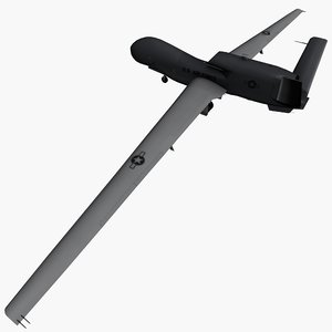 3d model rq-4 global hawk uav drone