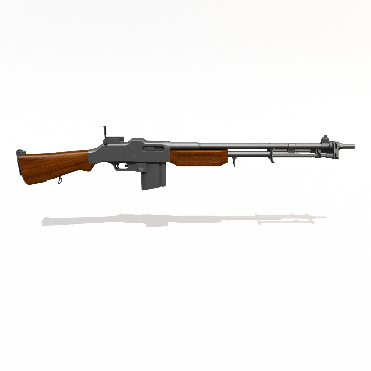 m1918a2 browning automatic rifle gun 3d c4d