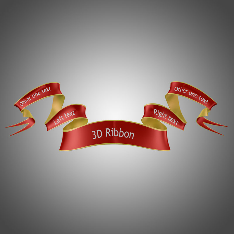 3d ribbon model