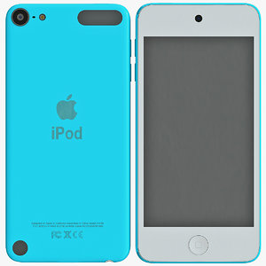 3d blue ipod touch generation model