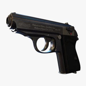 3d realistic walther ppk 7 model