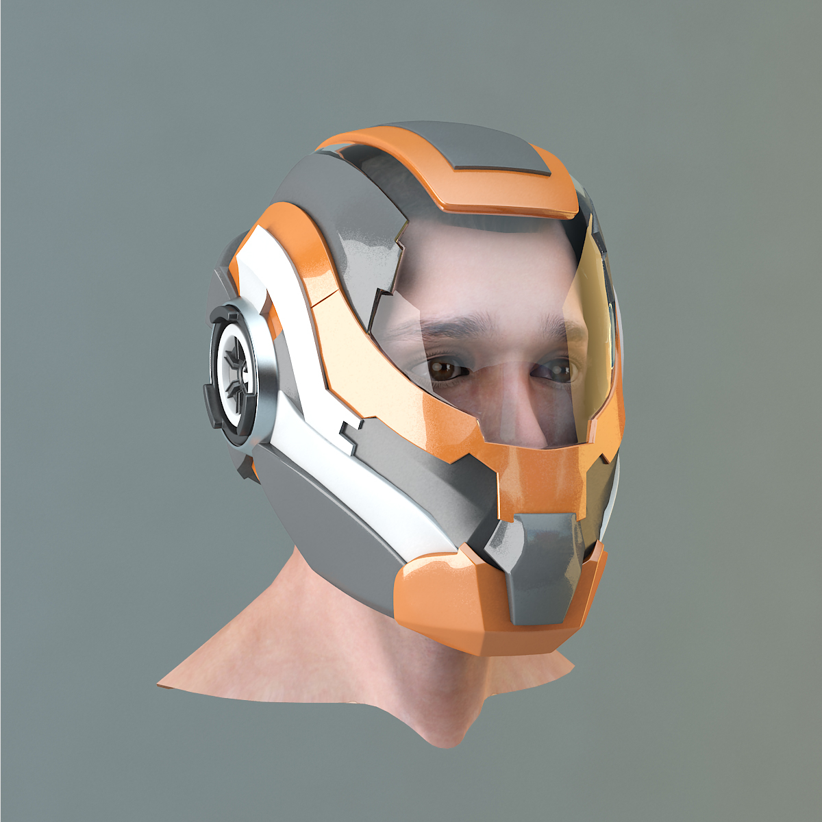 3d model scifi helmet