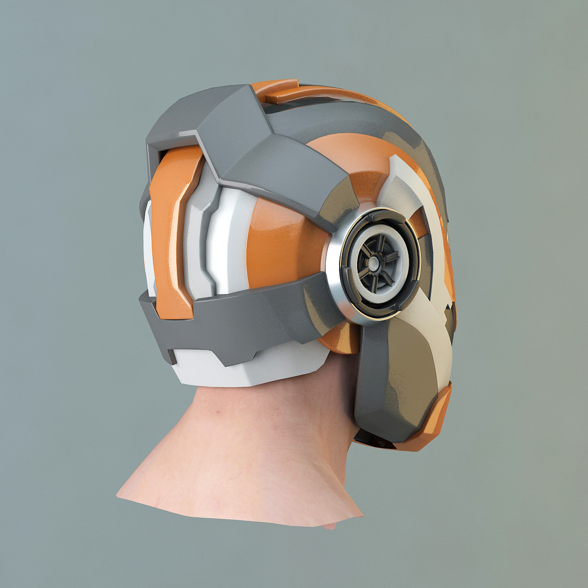 科幻头盔3d模型