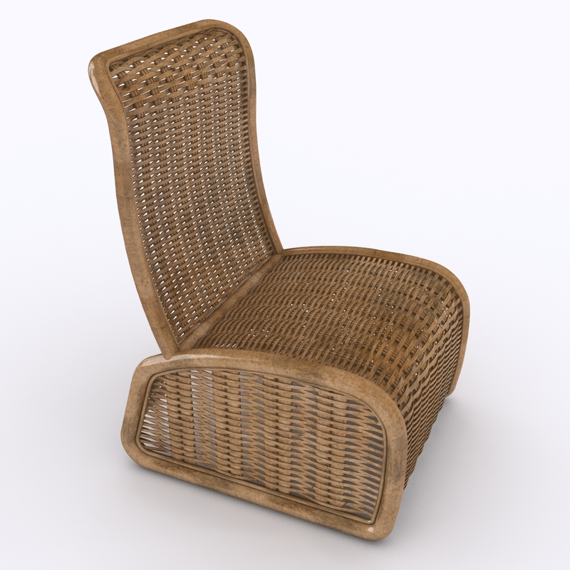 vimini wicker chair 3d max