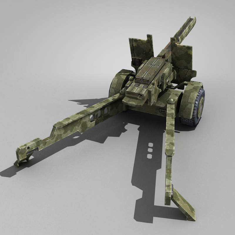 3d sci-fi cannon