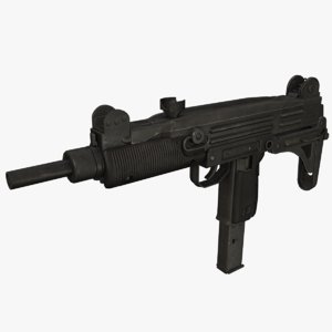 uzi submachine gun 3d model