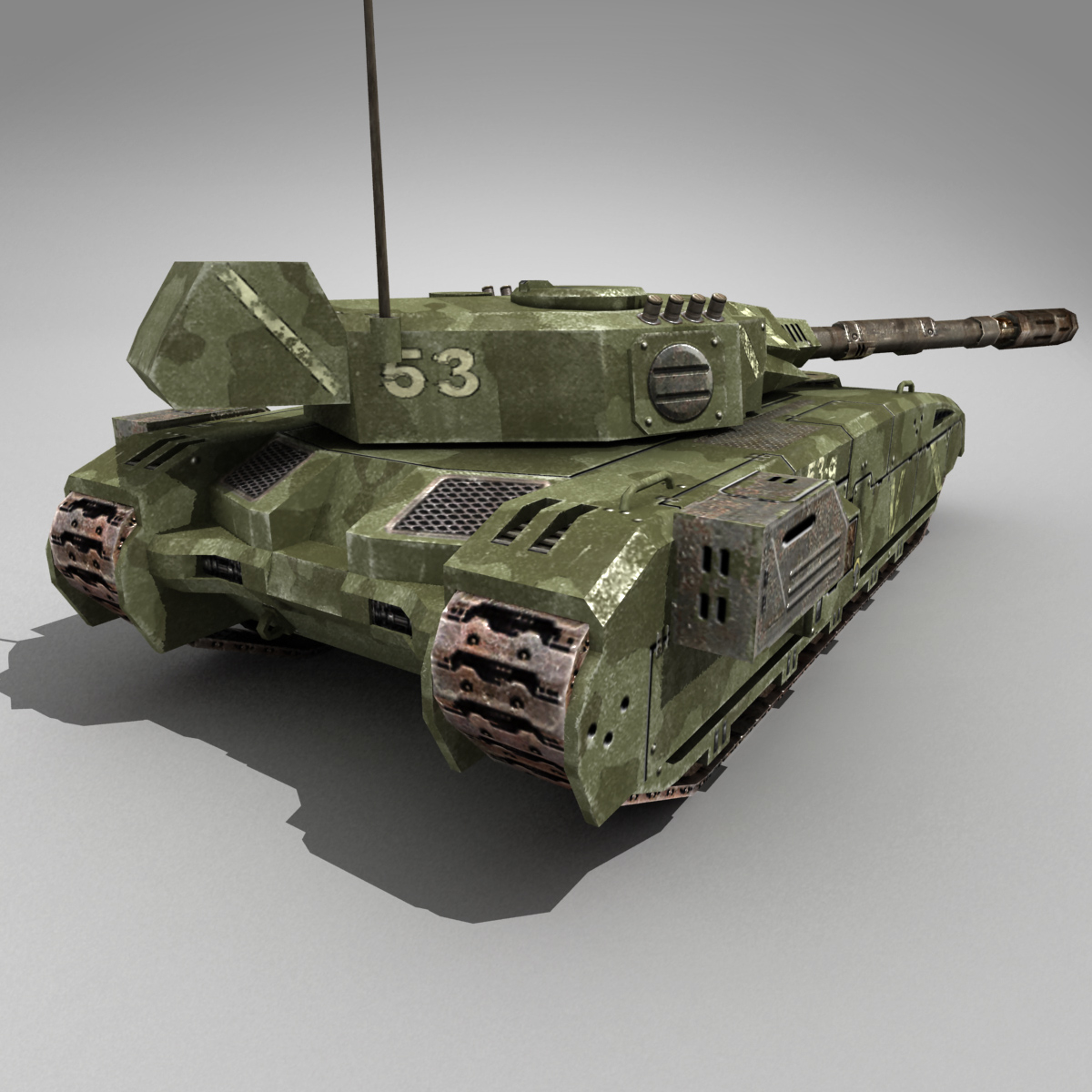 3d Model Futuristic Tank
