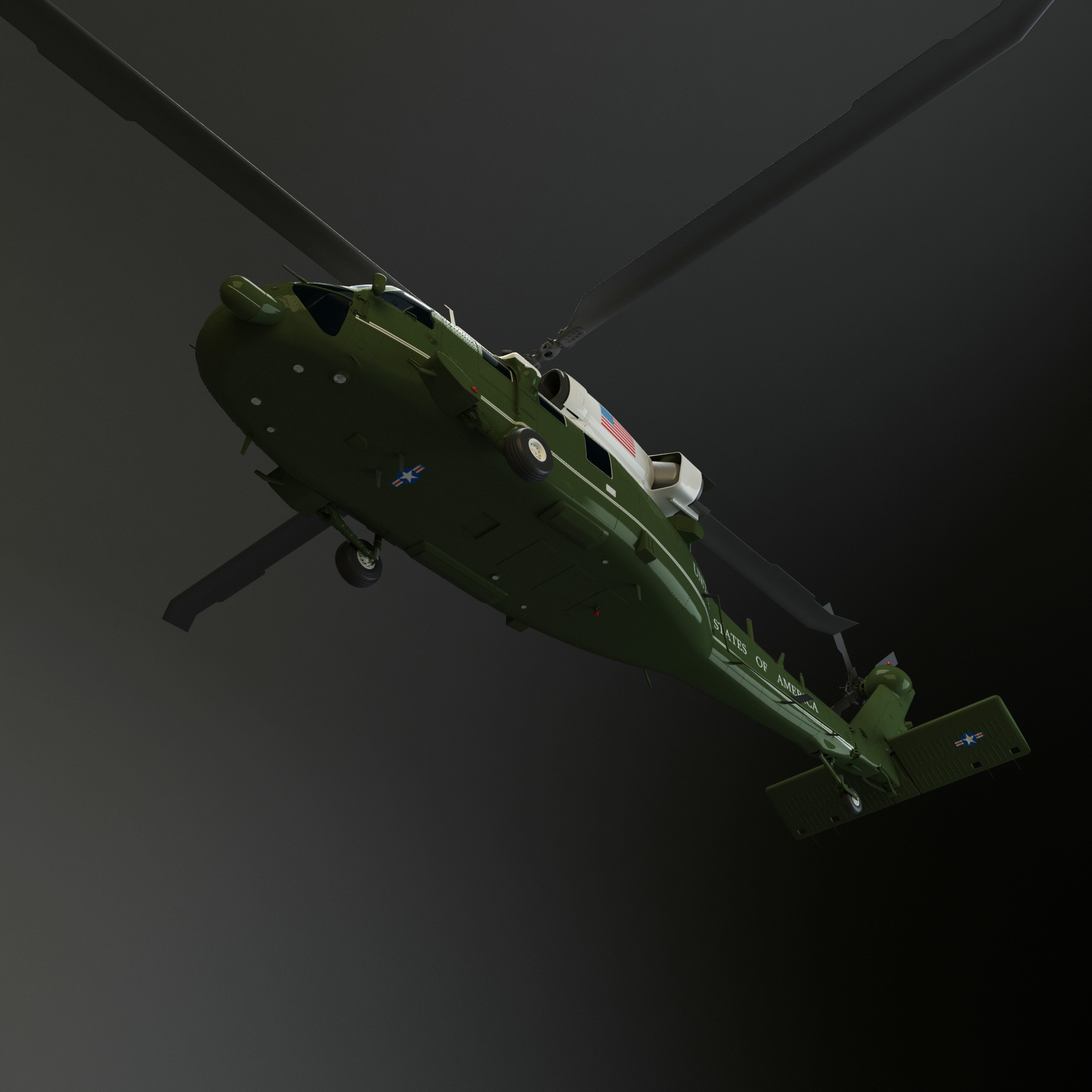 vh-60n helicopter 3d max