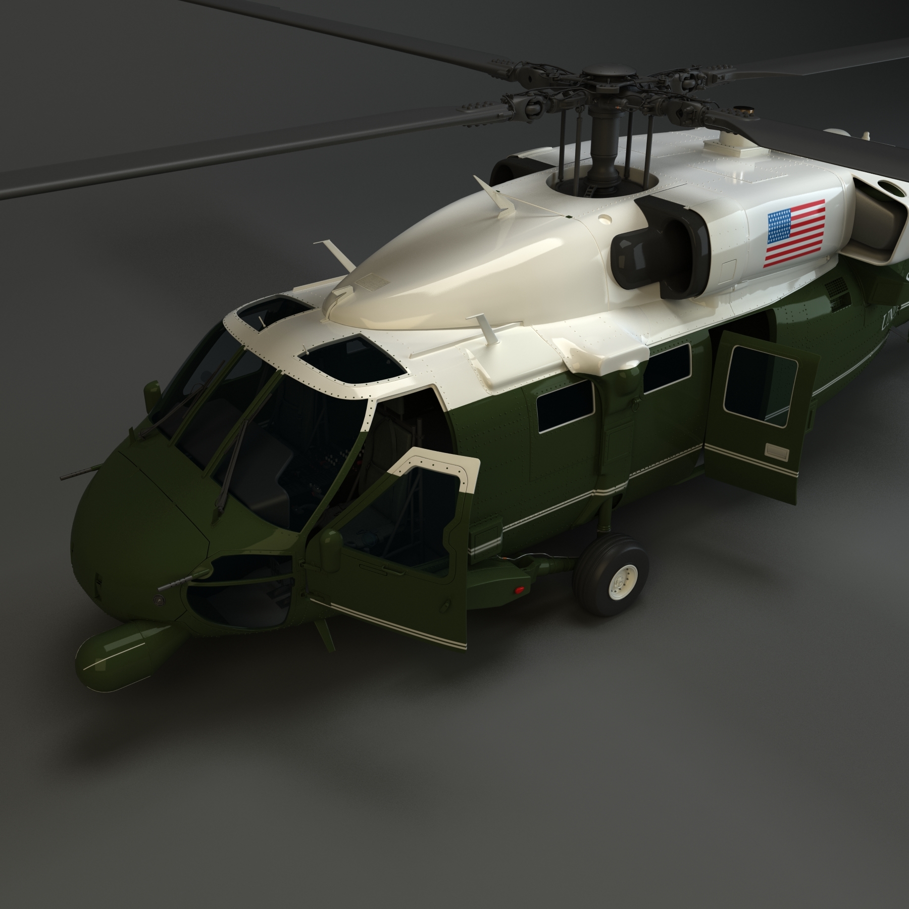 vh-60n helicopter 3d max