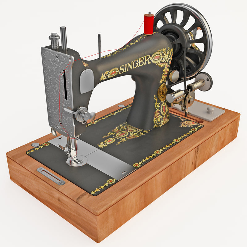 Download antique singer sewing machine 3d model