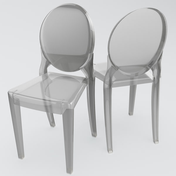 Armless Ghost Chair 3d Model, Ghost Chair Armless