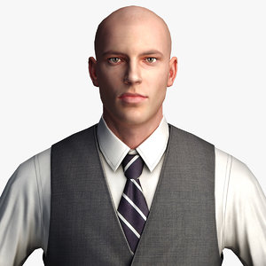 3d model businessman - character games