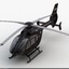 3d model eurocopter ec 135 black