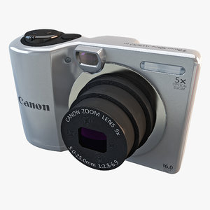 canon powershot a1300 camera 3d max