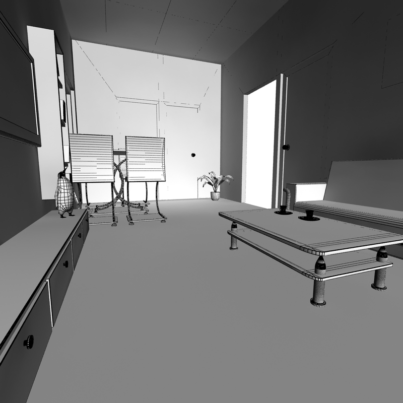 drawing room 3d model