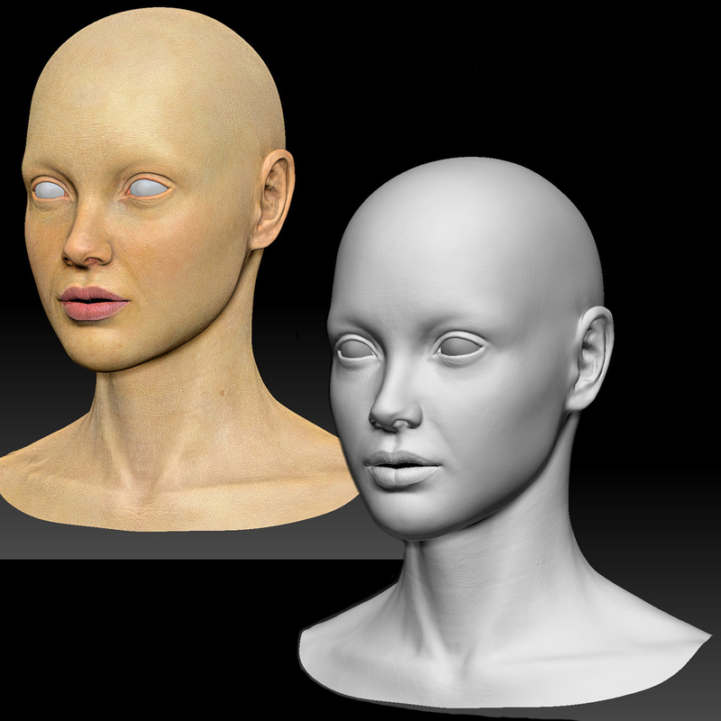 female head 3d max