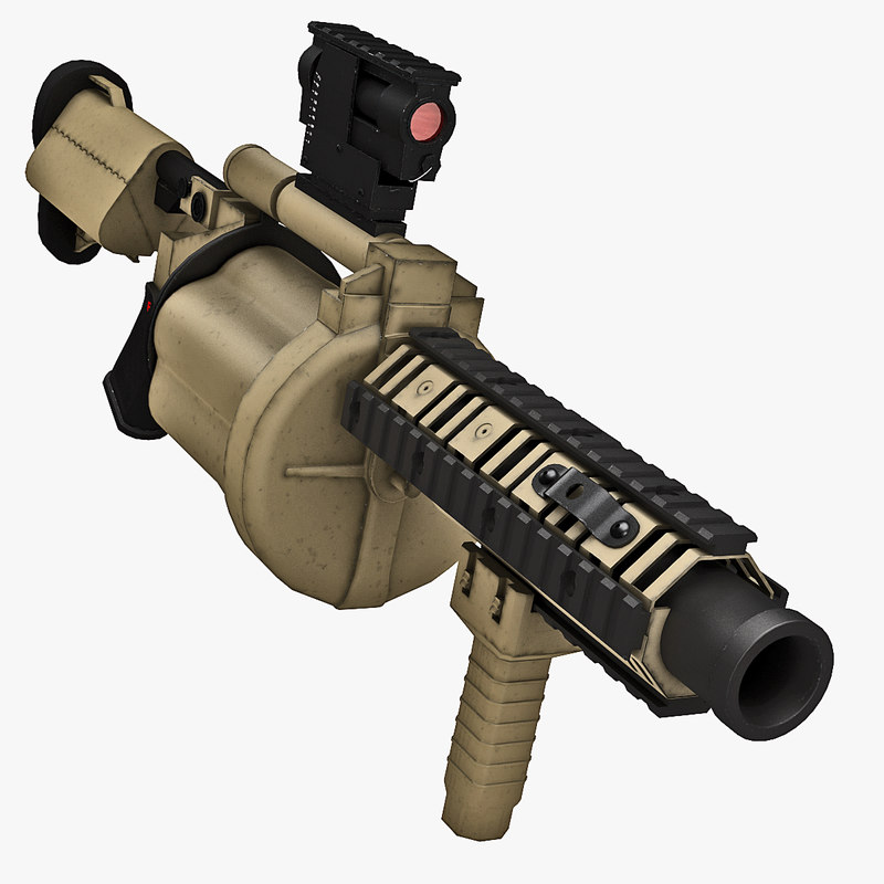 3dsmax m32 multiple grenade launcher