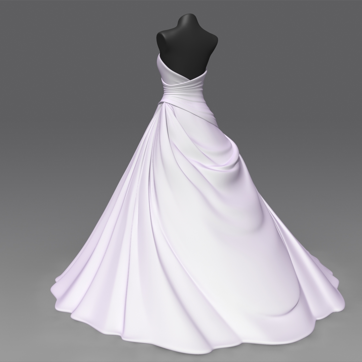 3d wedding dress model