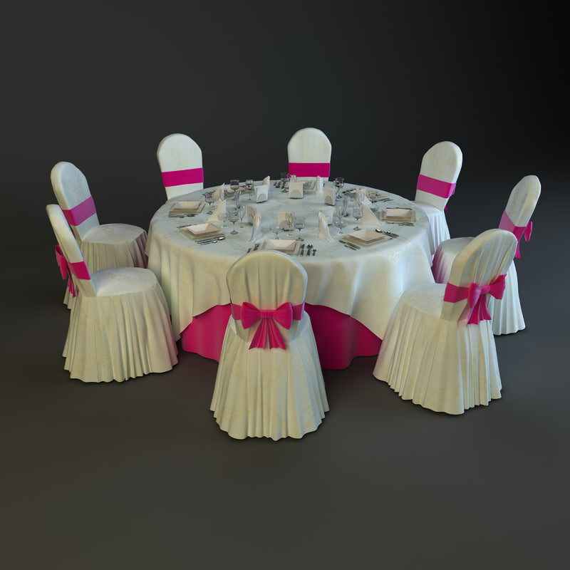 banquet table 3d max