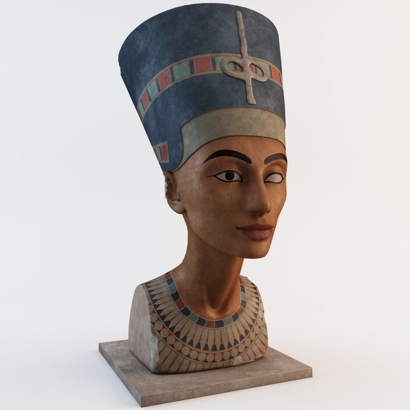 Egyptian Nefertiti Bust 3d Model